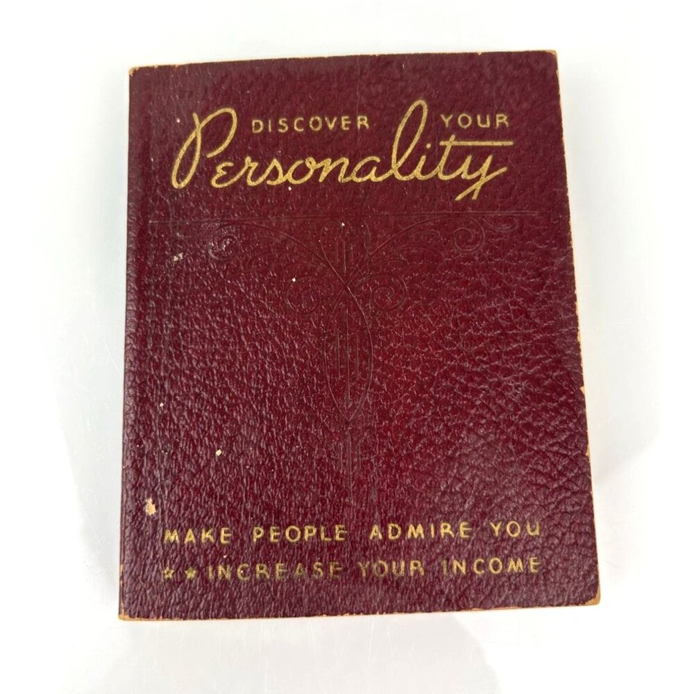 Discover Your Personality Make People Admire You Income Campana 1937 VTG Book